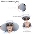 thumbnail image 3 of Sombrero para el sol Sombrero de pescador para exteriores para hombre Sombrero para el sol Sombrero de pesca de verano para hombre Sombrero protector solar con protección UV, 3 of 5