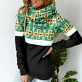 thumbnail image 4 of Mujeres moda casual bufanda cuello tribu impreso manga larga sudadera tops blusa Fridja  nalpqowj2761, 4 of 6