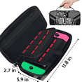 thumbnail image 3 of Herdesigns Cheer Black Grey Carrying Case for Nintendo Switch 2 with 20 Game Card Slots, Portable Travel Carry Case for Accessories and Console, 3 of 8