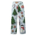 thumbnail image 6 of Women's Fashion Casual Loose Printed Wide-Leg Sports Pants with Christmas Print, Comfortable Home and Outdoor Wear, Elastic Waist with Drawstring for Easy Fit, Beige, 2XL, 6 of 7