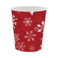 thumbnail image 2 of Rojia Christmas Snowflake Theme Disposable Red Winter Snowflake Plates Cups Tableware Party Supplies for Xmas Winter Holiday New Year Birthday Party Decorations, Serve 20, 2 of 5