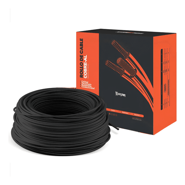 Cable Eléctrico Bloosom Calibre 10 Cca 100m 600 V Negro