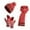Red, variant on 3 Pieces Winter Warm Outdoor Hat Scarf Set for Men Women Beanie Hat, Long Scarf, Touchscreen Gloves Set