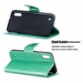 thumbnail image 5 of Allytech Galaxy A10 Case, Slim Fit PU Leather Folio Butterfly Embossed Shockproof Wrist Hand Strap Flip Cards Holder Wallet Case TPU Back Cover for Samsung Galaxy A10, Green, 5 of 8