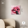 thumbnail image 4 of Lipstick Sparkle Girl Acrylic Print Fashion Art Prints by Art Remedy, Ready to Hang, 16 x 16, 4 of 6