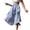 Blue, variant on Mrat Casual Mini Skirts Women's Casual Striped Peplum Fashion Long Skirt Big Hem Skirts S-226 Blue S