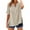 Beige, variant on Women's Pure Color Short Sleeve T-Shirt, V-Neck Button Down Cotton Linen Blouse with Relaxed Fit, Casual Breathable Top for Everyday Wear JN S