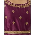 thumbnail image 2 of Indya Women's Wine Embroidered Belted Peplum Layered Kurta, 2 of 6