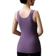 thumbnail image 4 of Sleeveless Thermal Shirts V Neck Vest With Built In Bra Lined Underwear Thermal Tank Top With Spongy Pad Winter Tops For Womens Women Thermal Long Sleeve Thermal Top for Women with Thumb Hole Thermal, 4 of 4