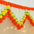 thumbnail image 4 of 5 Ft Marigold Jasmine Toran | Marigold Decorations for Pooja & Bandhanwar Diwali | Decorations for Door Mantle | Toran Door Hanging | Indian Thoranam Decorations (Pack of 1), 4 of 5