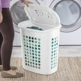 thumbnail image 6 of Sterilite 2.3 Bushel LiftTop Laundry Hampers, White, 2 Pack, 6 of 8