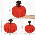 thumbnail image 3 of Handmade Crochet Pumpkin Decoration Unique Holiday Decoration Plushie Polyester Craft For Party Table Display, 3 of 8