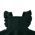 thumbnail image 4 of Girls Solid Color Suspender Skirt  Sleeveless Square Collar Large Hem High Waist Dress with Ruffles, 4 of 7