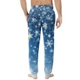 thumbnail image 4 of Dwelliawo Merry Christmas Pajama Pants Men Christmas Lightweight Pant Snowflake Xmas Snowflake Prints Jogger Pants Casual Funny Pajama Pants with Pockets Blue M, 4 of 5