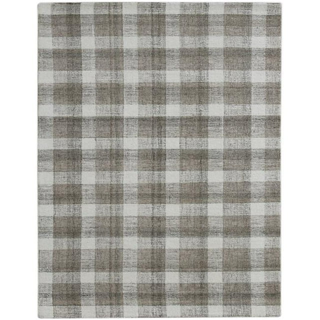 Amer Tapis TRA43656 Tartan avec Tufté à la Main&44; Sable - 3 Pi 6 Po x 5 Pi 6 Po.