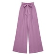 thumbnail image 5 of LEKWK Wide Leg Pants Woman High Waisted Drawstring Casual Pants with Pockets Loose Fit Comfy Palazzo Pants Spring Summer Fashion Outfits, 5 of 5