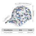 thumbnail image 2 of Balery Hawaii Palms Gorra de béisbol de tamaño ajustable para correr, entrenar y actividades al aire libre. Gorra de papá para todas las estaciones., 2 of 6