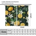 thumbnail image 2 of Vintage Fruit Curtains Bohemian Rustic Pastoral Dark Green Orange Lemon Floral Leaves Seamless Pattern Drapes Blackout Rod Pocket Window Treatments for Living Room Bedroom Kitchen Bathroom 42x84in *2, 2 of 6