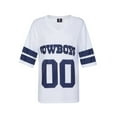thumbnail image 2 of Women's Cuce White Dallas Cowboys Rhinestone V-Neck Tunic, 2 of 4