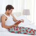 thumbnail image 4 of Uemuo Watermelon Pattern Men's Wide Leg Palazzo Lounge Pants with Pockets Light Weight Loose Comfy Casual Pajama Pants-Large, 4 of 9