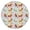 Colorful Highland Cow, variant on White Elephant Pattern Round Fitted Tablecloth with Elastic Edge,Dining Table Cover Waterproof,Outdoor Round Tablecloth for Camping,Dining,Indoor and Outdoor