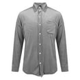 thumbnail image 3 of gbyLJF Men's Solid Color Velvet Shirt Long Sleeve Button Down Blouse Lightweight Casual Pocket Turndown Collar Shirts, 3 of 9