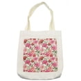 thumbnail image 1 of Watercolor Flower Tote Bag, Victorian Floral Pattern Painting Style Print with Peonies and Roses, Cloth Linen Reusable Bag for Shopping Books Beach and More, 16.5" X 14", Cream, by Ambesonne, 1 of 2