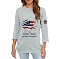 thumbnail image 4 of Iaqnaocc 250 Anniversary Usa Shirt for Women Retro 3/4 Sleeve Shirts Independence Day Crew Neck Freedom 2026 Summer 250th Anniversary Patriotic Tee Light Gray XXL, 4 of 4