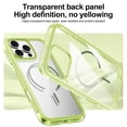thumbnail image 4 of Magnetic Clear Case For iPhone 15 Plus Compatible with MagSafe, Shockproof Hybrid Protective Cover, Anti-Yellow Transparent Back, Soft Bumper Four Corner Drop Protection Phone Case,Green, 4 of 8