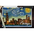 thumbnail image 2 of Chicago, Illinois, Starry Night City Series (12x18 Wall Art Poster, Room Decor), 2 of 3