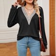 thumbnail image 5 of Yuzhih Long Sleeve Shirts for Women Dressy V Neck Casual Blouse Basic Loose Tunic Tops Trendy Soft Fall Tops 2024, 5 of 6