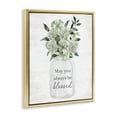 thumbnail image 2 of Stupell Industries French Country Be Blessed Bouquet Gold Floating Frame Canvas Art, 25 x 31, by Lettered and Lined, 2 of 7