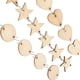 thumbnail image 3 of Yuarrent Colgante de rodajas de de 100 piezas, corazón de estrella en blanco con agujero, recorte de Natural, artesanías hechas a mano Kits y herramientas para tallar estrella 35 mm Yuarrent HA059723-02B, 3 of 6