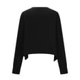 thumbnail image 5 of Women's Clothing Womens Tops Ndbuld Women Curved Hem Long Sleeve Workout Crop Tops Trendy Athletic Yoga Gym Shirts with Thumb Hole Deal of The Week Black S, 5 of 9