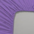 thumbnail image 2 of The Great American Store 600 TC 100% Cotton Solid Fitted Sheet(With 21" Extra Deep Pocket) - Twin XL (Purple), 2 of 5