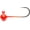 Red, variant on Mustad Addicted Jig Steelhead Head Black 1/16oz 2/0 Black