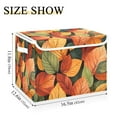 thumbnail image 5 of Yayeee Collapsible Cube Storage Bin with Lid Fabric Closet Decorative Basket with Handles, Colorful Leaves, 5 of 7