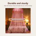 thumbnail image 4 of QUTETNPrincess Style Round Hoop Sheer Mosquito Net Bed Canopy for Girls  Twins  and Adults (Without String Lights) Pink, 4 of 7