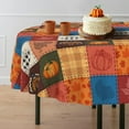 thumbnail image 3 of Fall Tablecloth Oval, Thanksgiving Tablecloth Oval Fall Plaid Table Cloth for Autumn Thanksgiving Kitchen Decor 60x84 Inch, 3 of 6