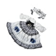 thumbnail image 1 of 1:6 Juego de vestido para hacer tus propias muñecas, bricolaje educativo para niños, ropa, disfraz de cosplay para muñeca princesa de 11,81 pulgadas azul oscuro, 1 of 10