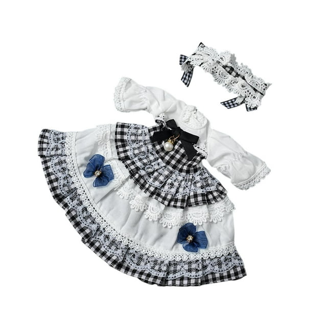 1:6 Juego de vestido para hacer tus propias muñecas, bricolaje educativo para niños, ropa, disfraz de cosplay para muñeca princesa de 11,81 pulgadas azul oscuro