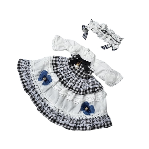 1:6 Juego de vestido para hacer tus propias muñecas, bricolaje educativo para niños, ropa, disfraz de cosplay para muñeca princesa de 11,81 pulgadas azul oscuro