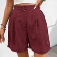 thumbnail image 5 of Generic Womens Shorts Dressy Wide Leg Summer Shorts High Waisted Tailored Pleated Business Casual Work Trouser Shorts, 5 of 6
