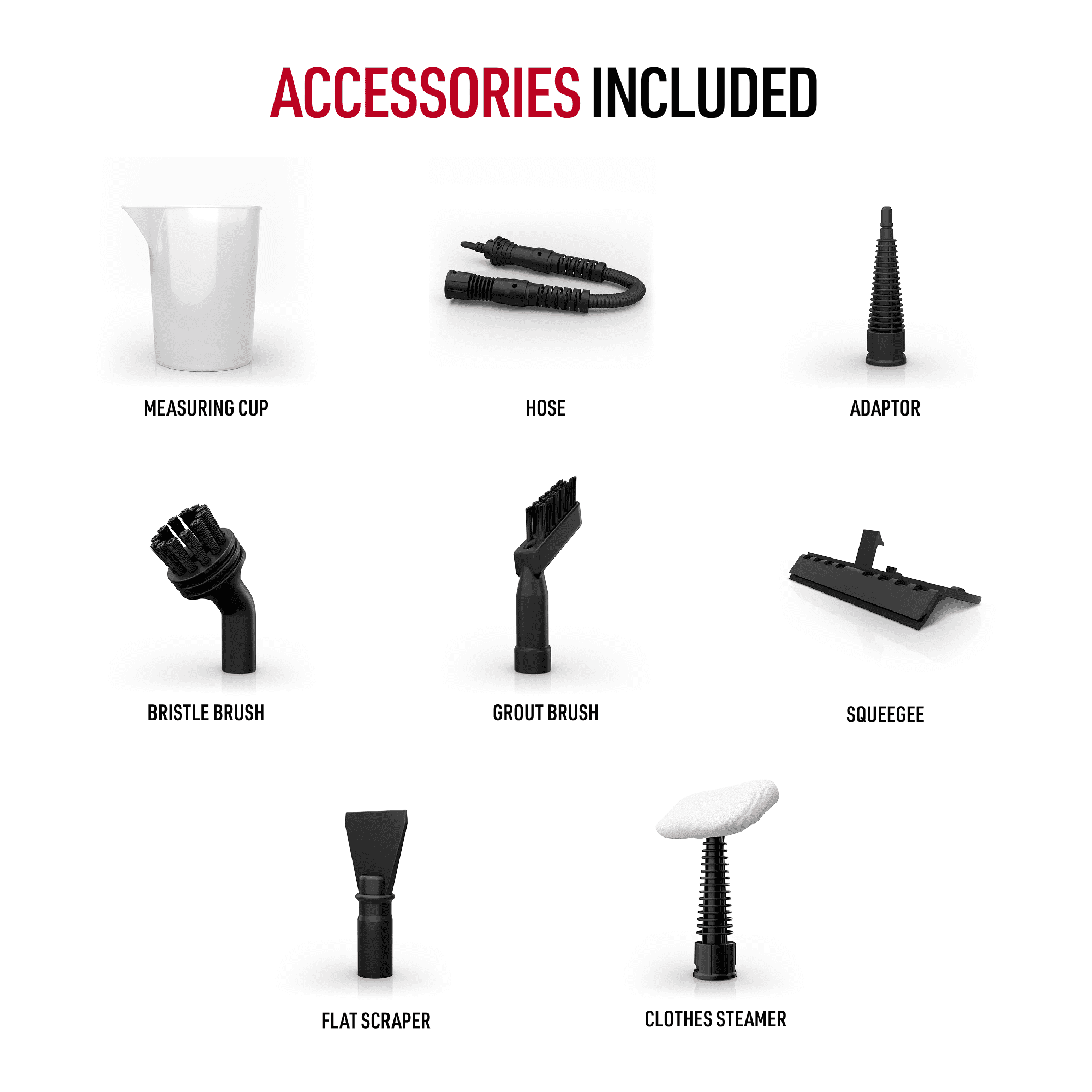 Hoover Corded Handheld Steamer Steam Cleaner, Clothes, Bathrooms, Kitchens, with 5 Specialized Tools, Compact, WH25010