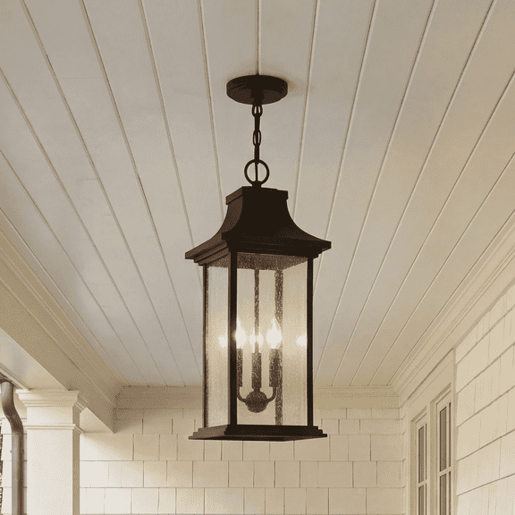 Hancock 3-Light Outdoor Hanging Lantern in Matte Black