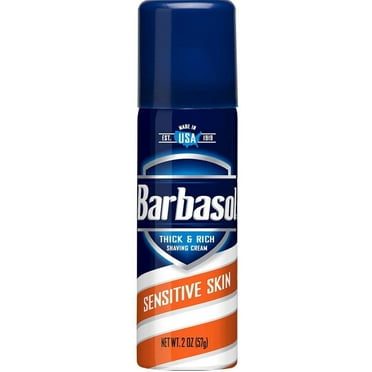6 Pack - Barbasol Thick & Rich Shaving Cream, Sensitive Skin 2 oz