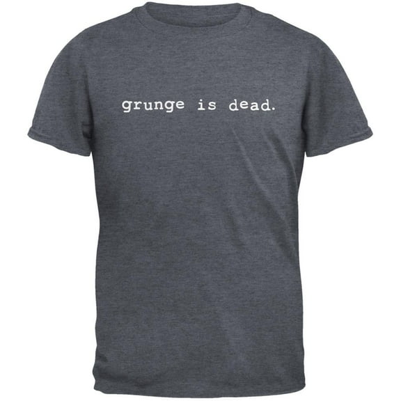 Grunge Is Dead Inspired By Kurt Cobain Dark Heather Adult T-Shirt - Large