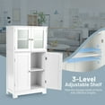 thumbnail image 4 of Costway Bathroom Floor Storage Cabinet Kitchen Cupboard w/Doors&Adjustable Shelf White, 4 of 10