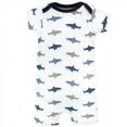 thumbnail image 3 of Hudson Baby Infant Boy Cotton Rompers 3pk, Shark, 0-3 Months, 3 of 4