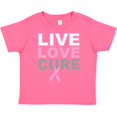 thumbnail image 3 of Inktastic Live Love Cure Breast Cancer Boys or Girls Toddler T-Shirt, 3 of 5
